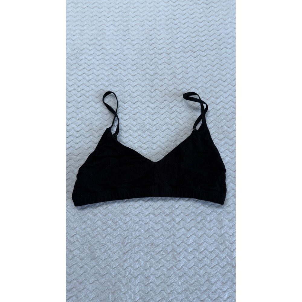 Wilfred Free Black Triangle Bralette Small Adjustable Straps Wireless Jersey